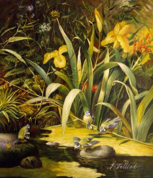 Olaf Hermansen, Woodland Pool, Painting on canvas
