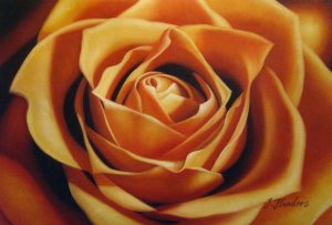 Our Originals, Orange Rose, Painting on canvas