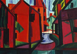 Oscar Bluemner, Little Falls, New Jersey, Painting on canvas