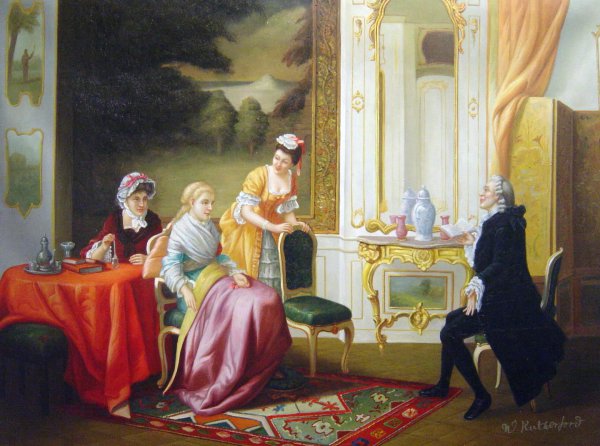 The Recitation. The painting by Otto Erdmann