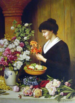 Reproduction oil paintings - Otto Scholderer - The Flower Arrangement