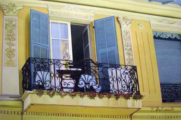 Pastel Balcony. The painting by Our Originals