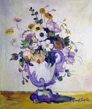 A Vase Of Flowers, Paul Cezanne, Art Paintings