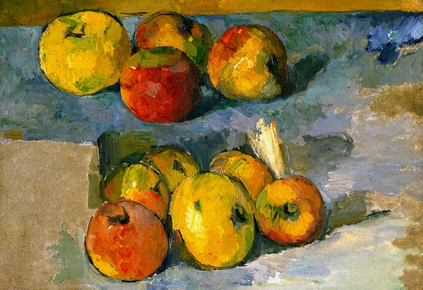 Apples. The painting by Paul Cezanne