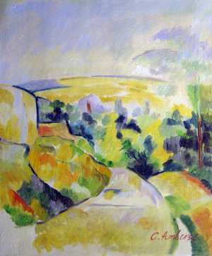 Paul Cezanne, Bend In The Road, Painting on canvas