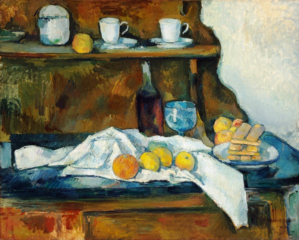 Buffet. The painting by Paul Cezanne