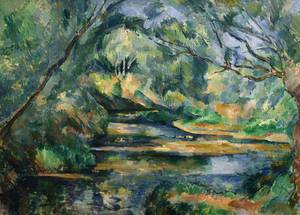 Paul Cezanne, By the Brook, Painting on canvas