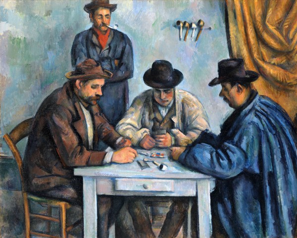 Card Players. The painting by Paul Cezanne
