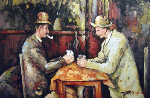 Cardplayers. The painting by Paul Cezanne