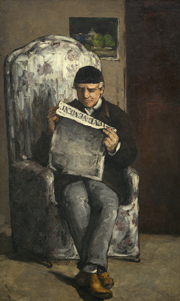 Cezanne's Father Reading. The painting by Paul Cezanne