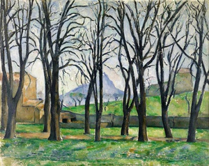 Paul Cezanne, Chestnut Trees at Jas de Bouffan, Painting on canvas