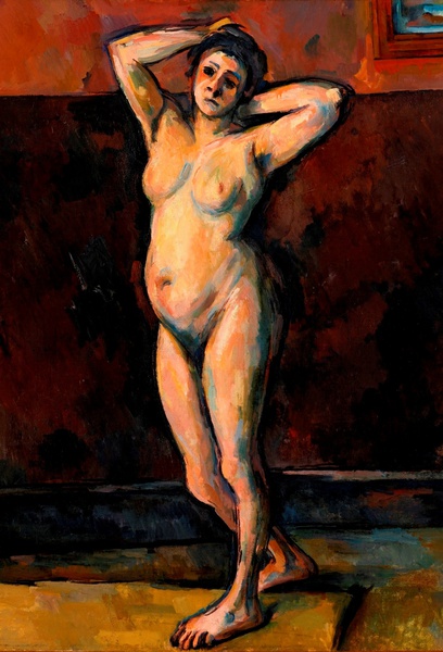 Femme Nue Debout (Standing Nude). The painting by Paul Cezanne
