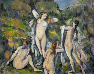 Paul Cezanne, Four Bathers, Painting on canvas
