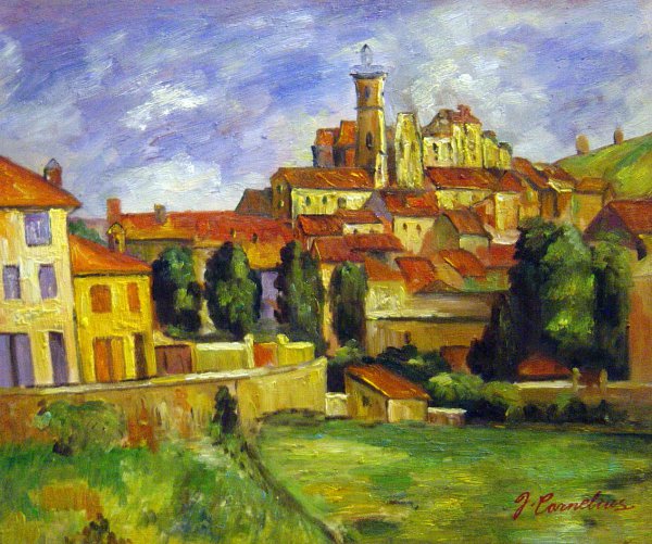 Gardanne. The painting by Paul Cezanne
