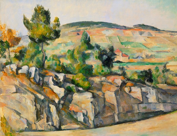 Hillside in Provence. The painting by Paul Cezanne