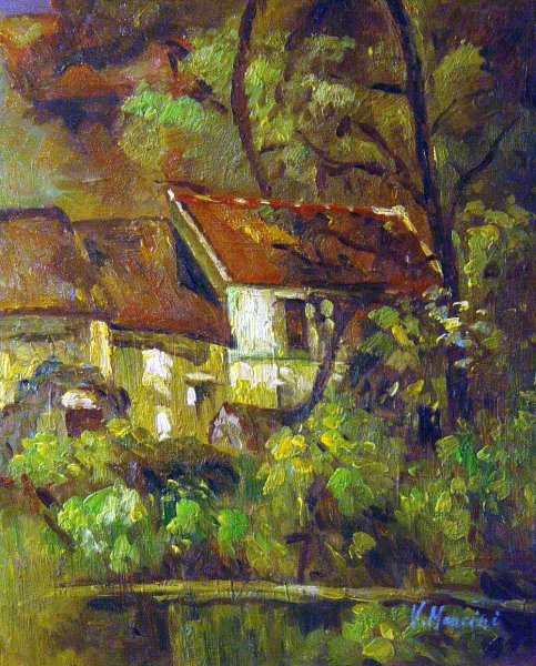 House Of Pere Lacroix. The painting by Paul Cezanne