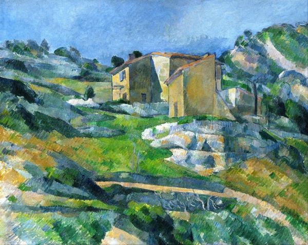 Houses in Provence, the Riaux Valley near L'Estaque. The painting by Paul Cezanne