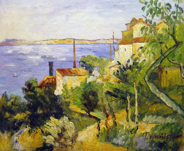 Landscape Study After Nature. The painting by Paul Cezanne