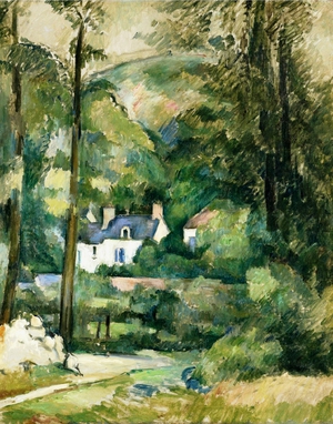 Paul Cezanne, Maisons Dans La Verdure, Painting on canvas