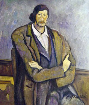 Paul Cezanne, Man With Crossed Arms, Painting on canvas