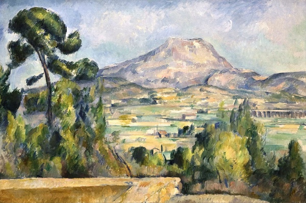 Montagne Sainte Victoire Orsay. The painting by Paul Cezanne