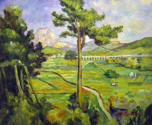 Mount Sainte-Victoire Seen From Bellevue, Paul Cezanne, Art Paintings