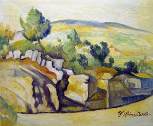 Paul Cezanne, Mountains In Provence, Painting on canvas