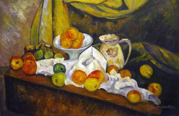 Nature Morte. The painting by Paul Cezanne