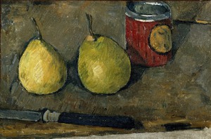 Paul Cezanne, Pears and Knife, Painting on canvas