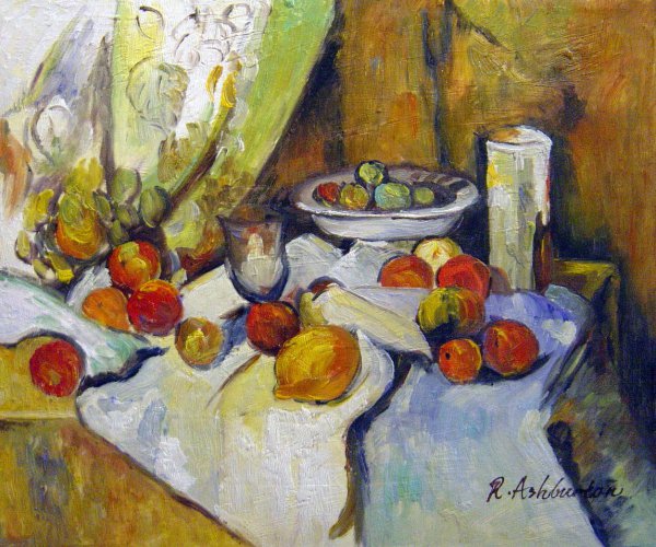 Still Life With Apples. The painting by Paul Cezanne