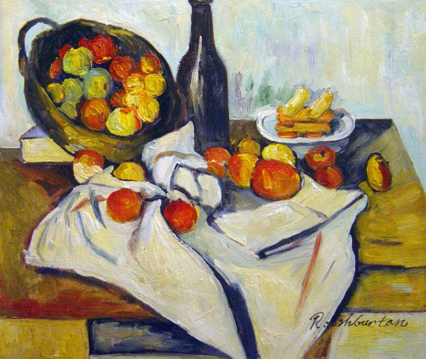 Still Life With Basket Of Apples. The painting by Paul Cezanne