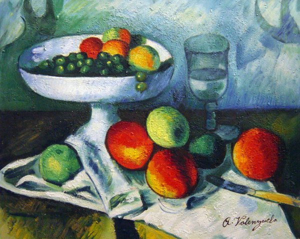 Still Life With Compotier. The painting by Paul Cezanne