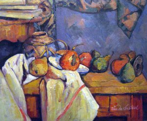 Paul Cezanne, Still Life With Pomegranate And Pears, Painting on canvas