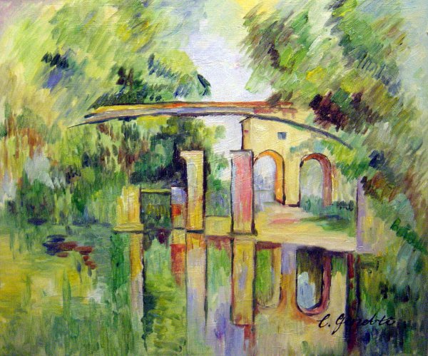 The Aqueduct And Lock. The painting by Paul Cezanne