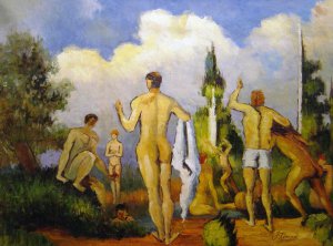 Paul Cezanne, The Bathers, Painting on canvas
