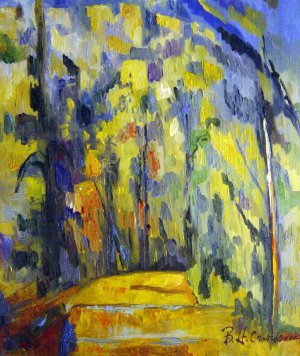 Paul Cezanne, The Bend In The Forest Road, Painting on canvas