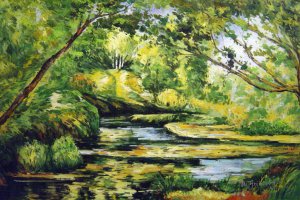 Paul Cezanne, The Brook, Painting on canvas