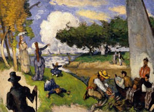 Paul Cezanne, The Fishermen (Fantastic Scene), Painting on canvas