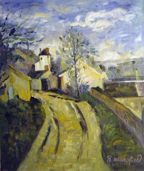 The House Of Dr. Gachet In Auvers. The painting by Paul Cezanne