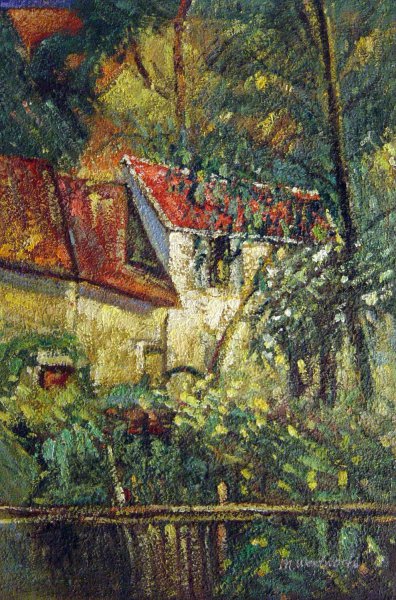 The House Of Pere Lacroix In Auvers. The painting by Paul Cezanne