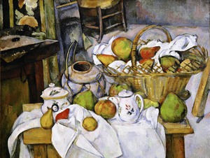 Paul Cezanne, The Kitchen Table, Painting on canvas