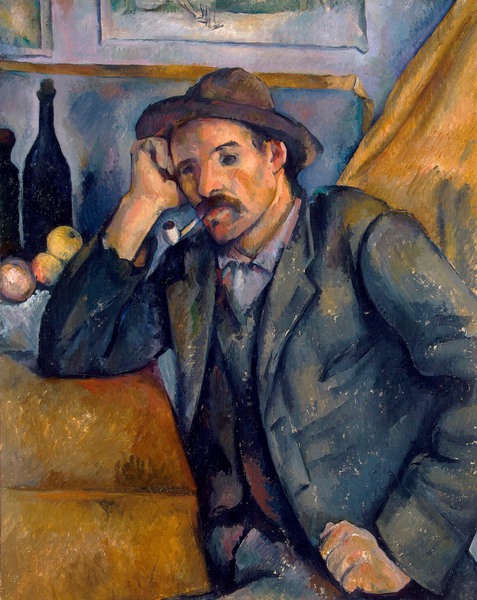 The Pipe Smoker . The painting by Paul Cezanne