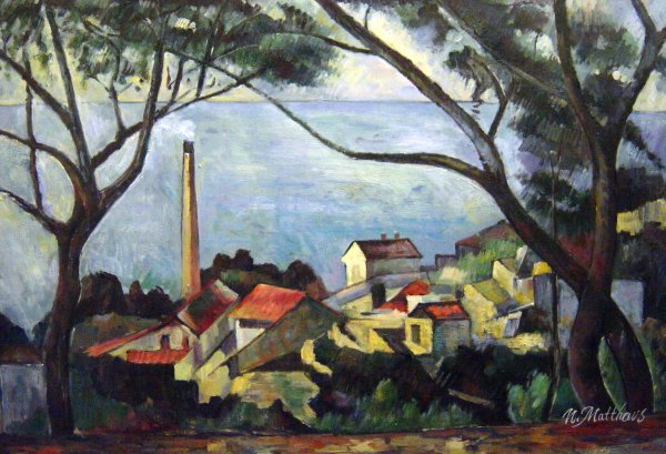 The Sea At L'Estaque. The painting by Paul Cezanne