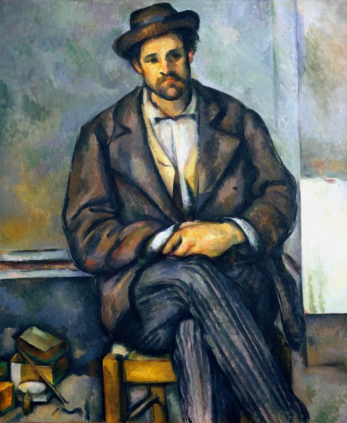 The Seated Peasant. The painting by Paul Cezanne