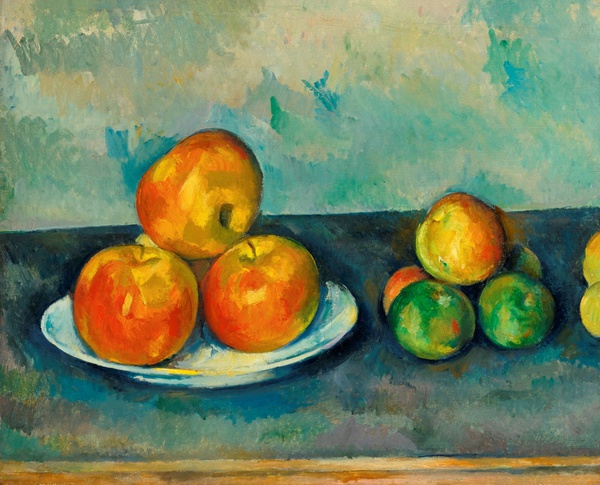 The Still Life of Apples. The painting by Paul Cezanne