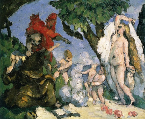 The Temptation of Saint Anthony. The painting by Paul Cezanne