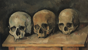 Paul Cezanne, Three Skulls, Painting on canvas