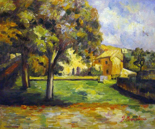Trees In The Park. The painting by Paul Cezanne