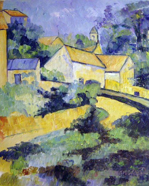 Turning Road At Montgeroult. The painting by Paul Cezanne