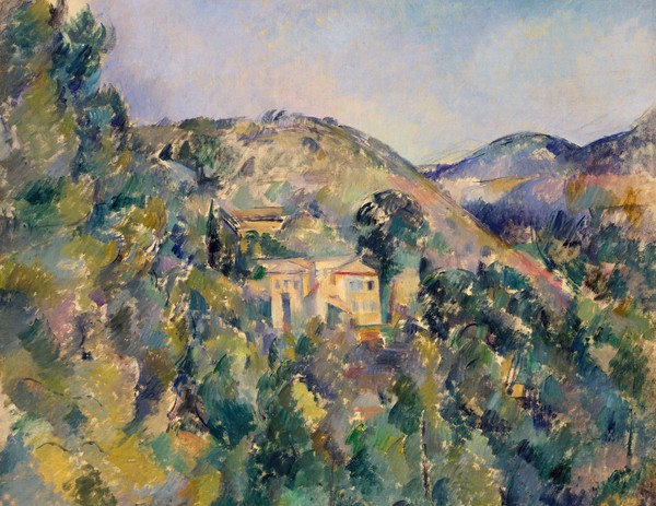 View of the Domaine Saint-Joseph. The painting by Paul Cezanne